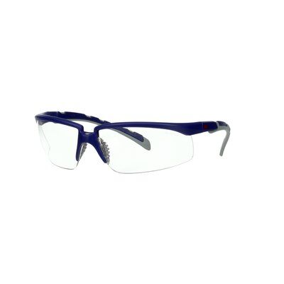 3M™ Solus™ 2000 Schutzbrille, S2001ASP-BLU, blau/graue Bügel, transparente Antikratz-Scheibe +, 20 pro Packung