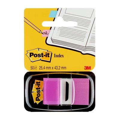 Post-it® Index I680-23, 25,4 x 43,2 mm, lila, 50 Haftstreifen im Spender