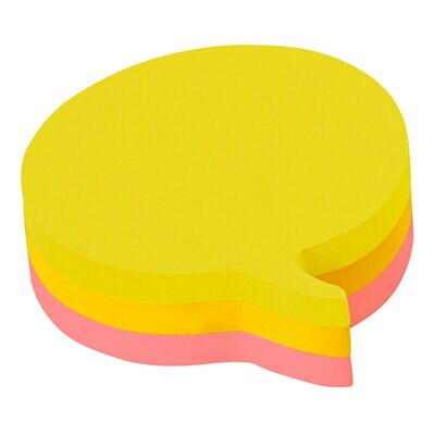 Post-it® Notes In Stanzform, Sprechblase, Gelb, 70 mm x 70 mm, 3 x 76 Blatt 100% PEFC SGSCH-PEFC-COC-110078
