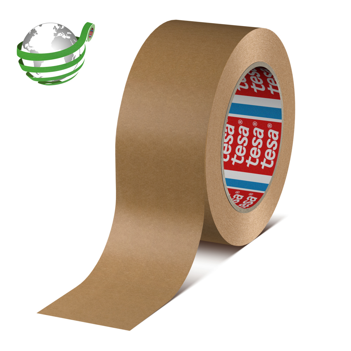 tesa 4513 Paper Packaging Tape, 500m x 50mm, braun