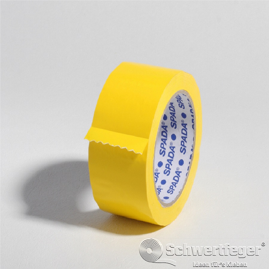 PVC Packband SPADA® 500 mit Naturkautschukkleber gelb 38 mm x 66 m