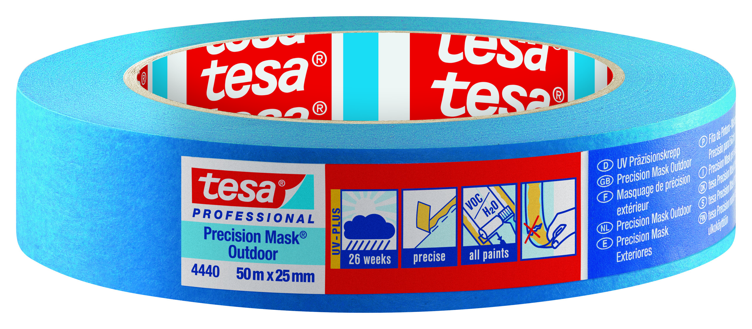 Präzisionskrepp tesa 4440 für Außenanwendungen 25 mm x 50 m