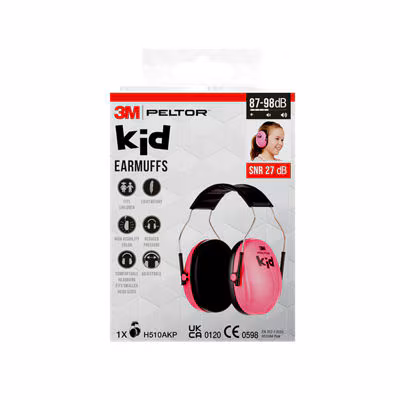 3M™ PELTOR™ Kapselgehörschutz für Kinder H510AKP, SNR-Wert 27 dB, Pink