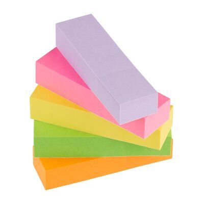 Post-it® Page Marker 670-5, 15 x 50 mm, neongelb, neongrün, neonorange, neonpink, violett, 5 x 100 Blatt