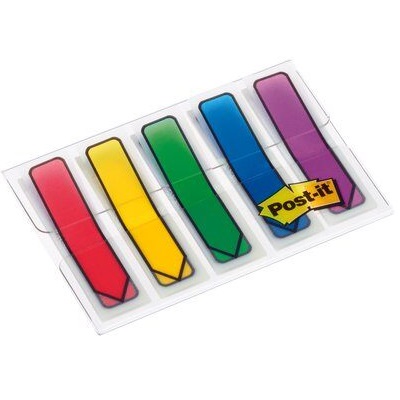 Post-it® Index Pfeile 684ARR1, 11.9x 43.2mm, blau, gelb, grün, lila, rot, 5 x 20 Haftstreifen