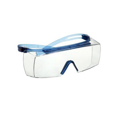 3M™ SecureFit™ 3700 Überbrille, blaue Bügel, Scotchgard™ Anti-Fog-Beschichtung (K&N), transparente Scheibe, SF3701SGAF-BLU-EU