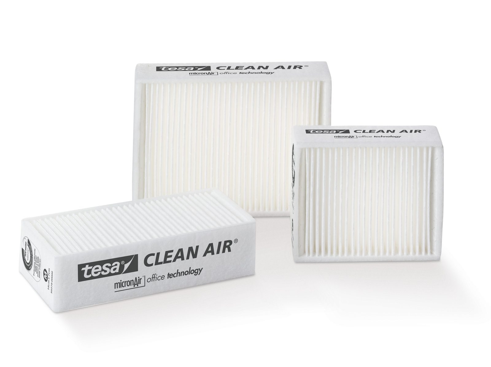 tesa 50380 Clean Air Feinstaubfilter, Grösse L - 140mm x 100mm, weiß
