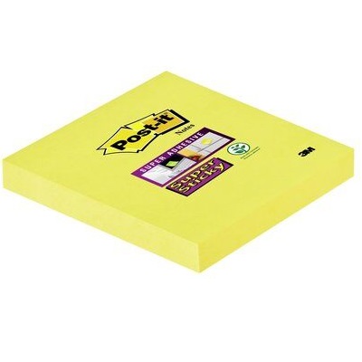 3M Post-it® Super Sticky Notes 654-S6, 76 x 76 mm, narzissengelb, 1 Block à 90 Blatt