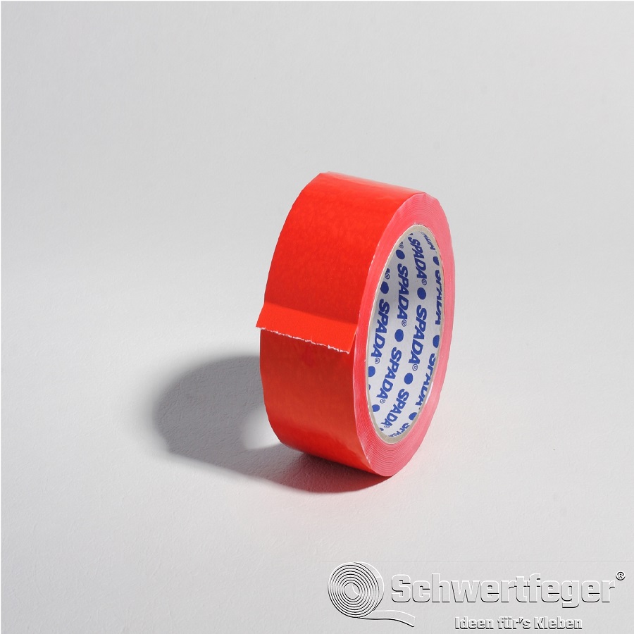 PVC Packband SPADA® 500 mit Naturkautschukkleber rot 25 mm x 66 m