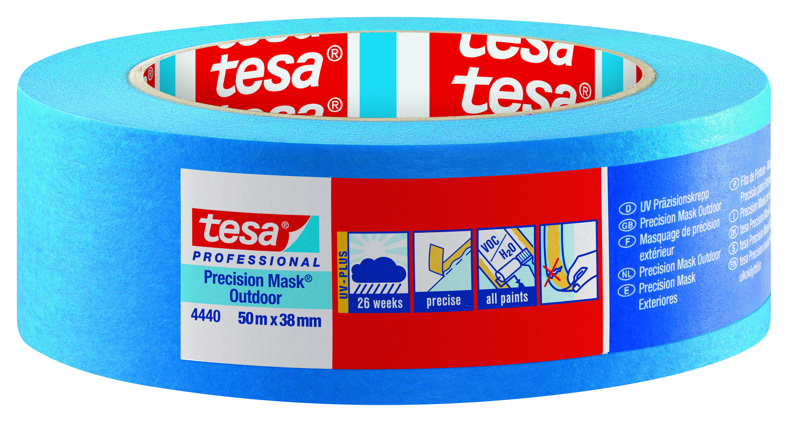 Präzisionskrepp tesa 4440 für Außenanwendungen 38 mm x 50 m