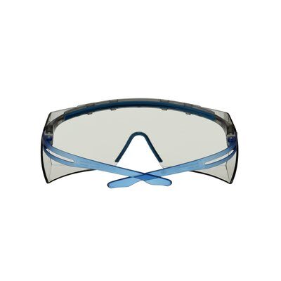 3M™ SecureFit™ 3700 Überbrille, blaue Bügel, integrierter Augenbrauenschutz, Scotchgard™ Anti-Beschlag Beschichtung (K&N), graue Scheibe für Innen-/Außenbereich, SF3707XSGAF-BLU-EU