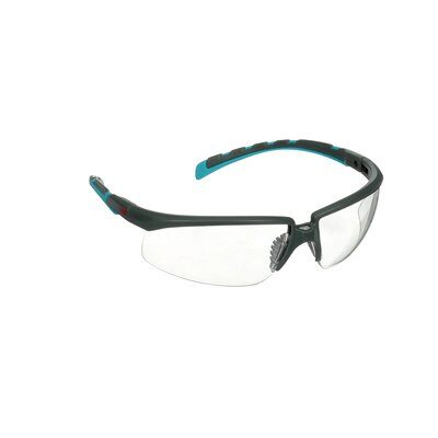 3M™ Solus™ Serie 2000, S2001SGAF-BGR, grau/türkise Bügel, Scotchgard™ Anti-Fog-Beschichtung, transparente Anti-Fog-Antikratz-Scheibe