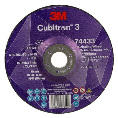 3M™ Cubitron™ 3 Schruppscheibe, 74433, 36+, T27, 150 mm x 7 mm x 22,23 mm, speziell zum Ausfugen, EN, 10/Pack, 20 Stück/VE