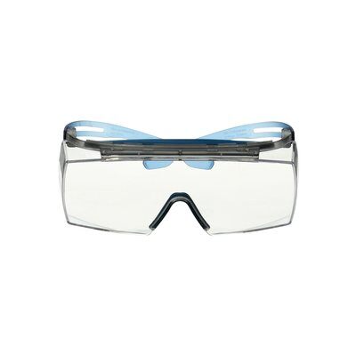 3M™ SecureFit™ 3700 Überbrille, blaues Gestell, integrierter Augenbrauenschutz, Scotchgard™ Antibeschlag-/Antikratz-Beschichtung (K&N), klare Scheibe, SF3701XSGAF-BLU