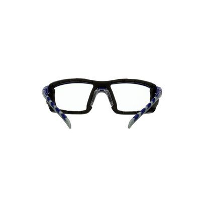 3M™ Solus™ 2000 Schutzbrille, blau/graue Bügel, Schaumrahmen, Scotchgard™ Anti-Beschlag Beschichtung (K&N), klare Scheibe, winkelverstellbar, S2001SGAF-BGR-F-EU
