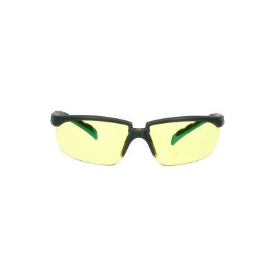 3M™ Solus™ 2000 Schutzbrille, grau/türkisfarbene Bügel, Scotchgard™ Anti-Beschlag Beschichtung (K&N), gelbe Scheibe, winkelverstellbar, S2003SGAF-BGR-EU