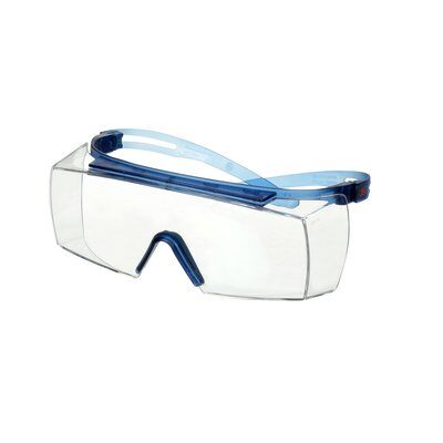 3M™ SecureFit™ 3700 Überbrille, blaue Bügel, Scotchgard™ Anti-Fog-Beschichtung (K&N), transparente Scheibe, SF3701SGAF-BLU-EU