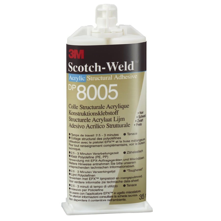 3M™ Scotch-Weld™ 2-Komponenten-Konstruktionsklebstoff auf Acrylatbasis DP8005, Schwarz, 490 ml