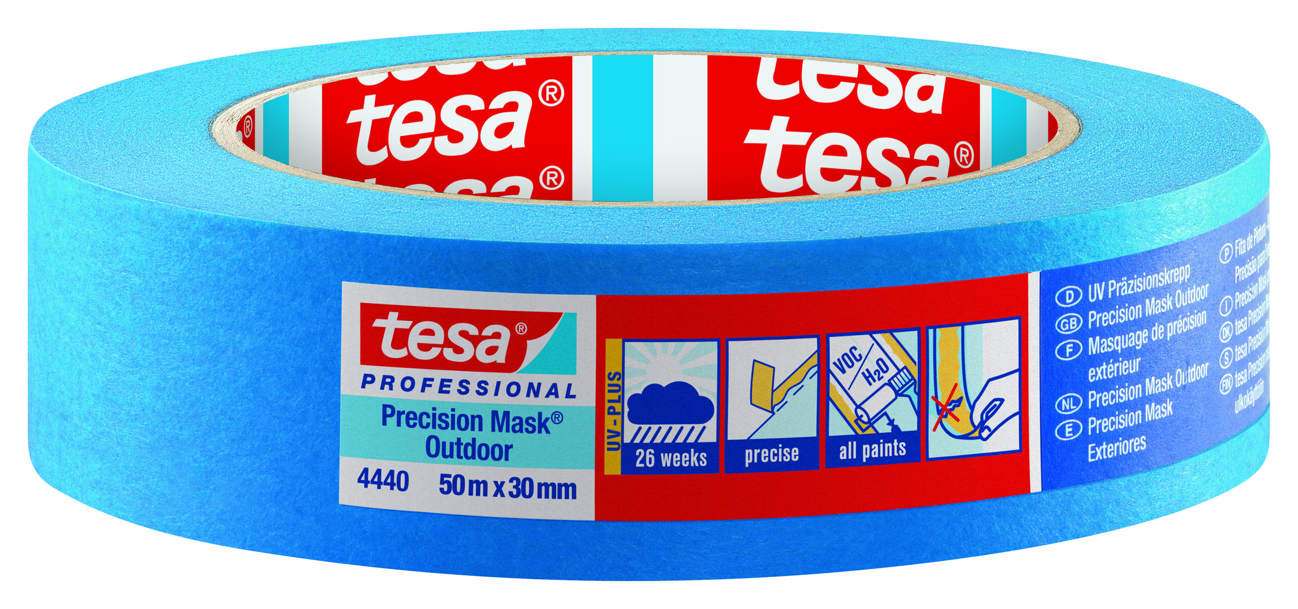 Präzisionskrepp tesa 4440 für Außenanwendungen 30 mm x 50 m