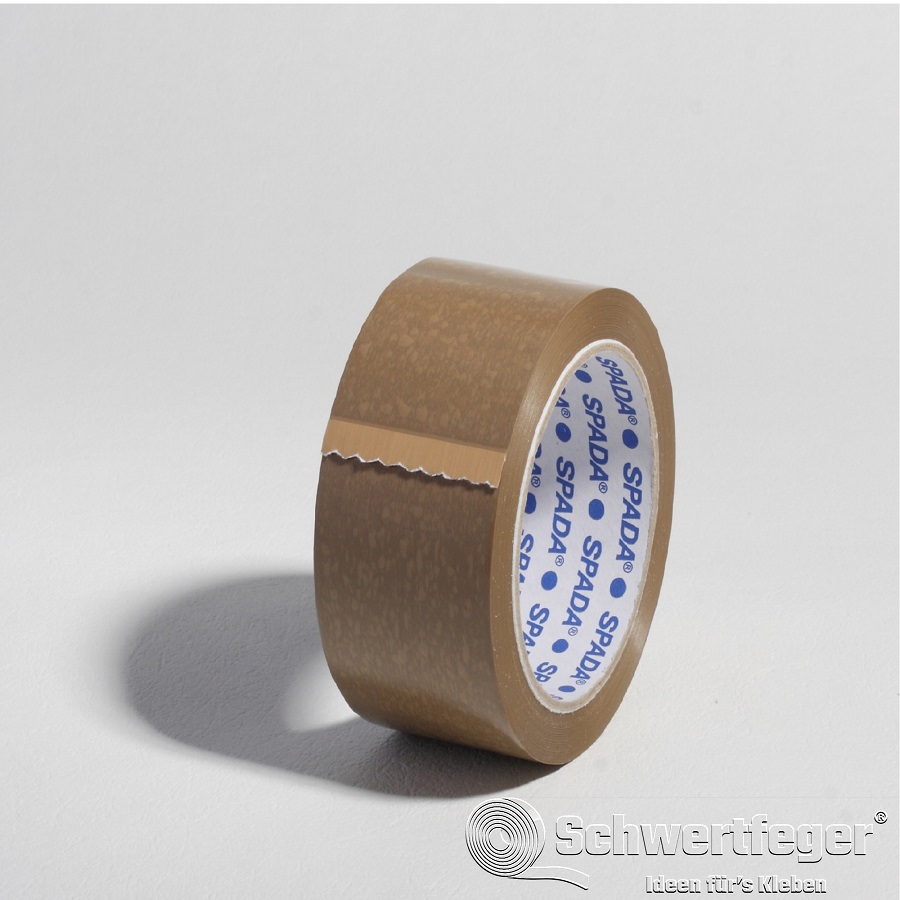 PVC Packband SPADA® 500 mit Naturkautschukkleber braun 38 mm x 66 m