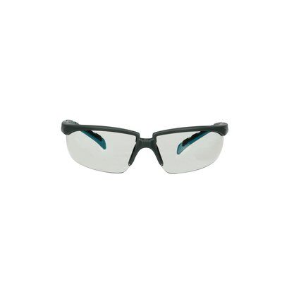 3M™ Solus™ 2000 Schutzbrille, grau/türkisfarbene Bügel, Scotchgard™ Antibeschlag-Beschichtung (K&N), graue Scheibe für Innen-/Außenbereich, winkelverstellbar, S2007SGAF-BGR