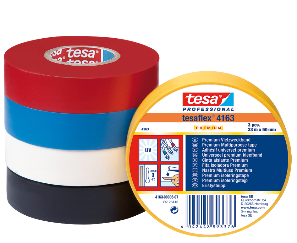 tesaflex 4163, 33m x 50mm, gelb