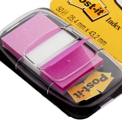 Post-it® Index I680-23, 25,4 x 43,2 mm, lila, 50 Haftstreifen im Spender