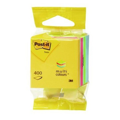 Post-it® Notes Mini Würfel 2012-MUC, Ultra-Farben, 51 mm x 51 mm, 400 Blatt/Block, 1 Block/Packung