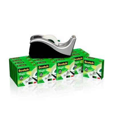 3M Scotch® Magic™ Unsichtbares Klebeband, 16 Rollen, 19 mm x 33 m + Tischabroller