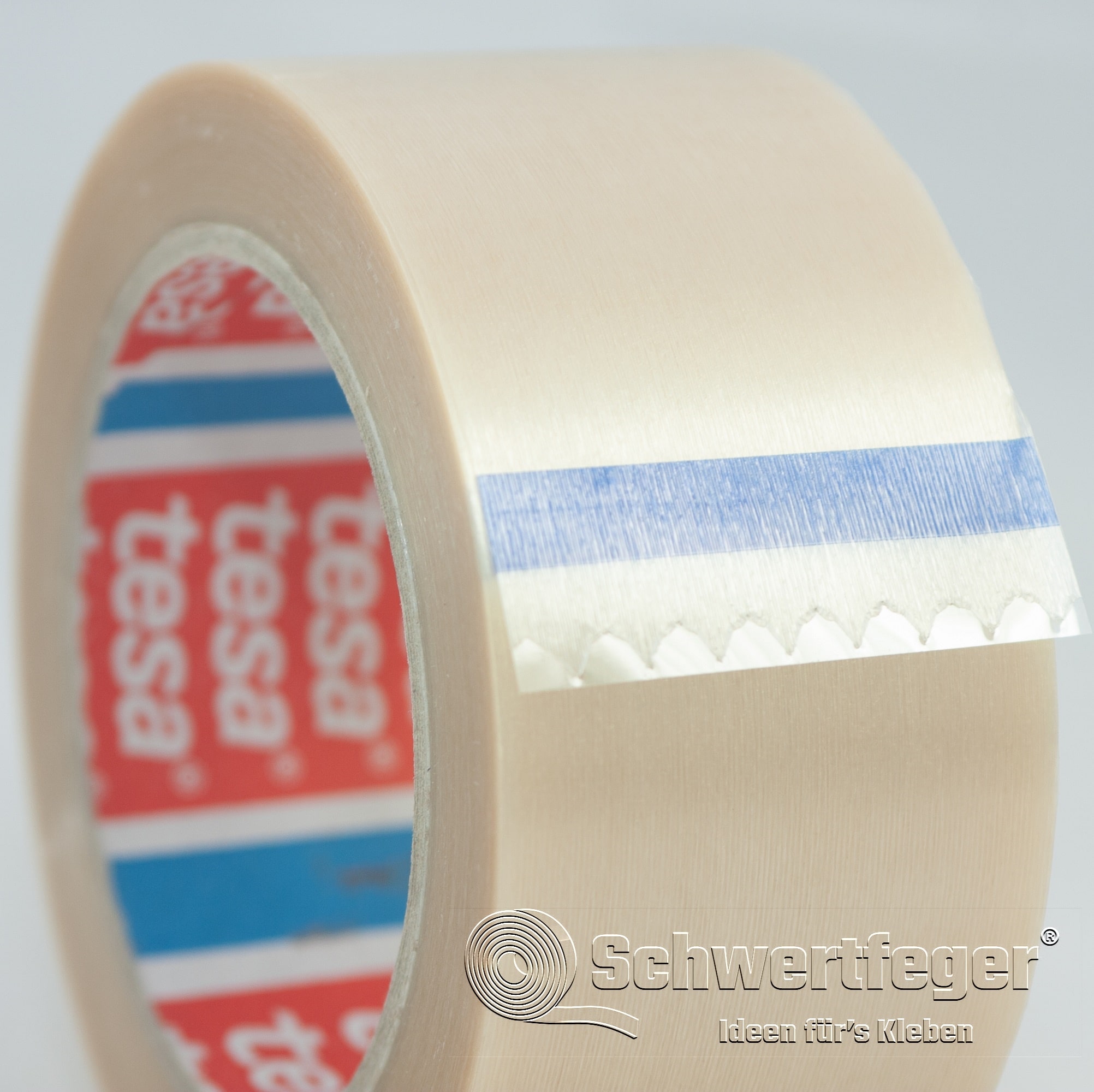 tesa 4100 PVC Klebeband strukturiert transparent 50 mm x 66 m lang