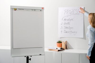 Post-it® Super Sticky Meeting Chart, unliniert, Weiß, 2 Blöcke, 635 mm x 762 mm