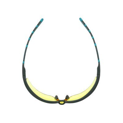 3M™ Solus™ 2000 Schutzbrille, grau/türkisfarbene Bügel, Scotchgard™ Anti-Beschlag Beschichtung (K&N), gelbe Scheibe, winkelverstellbar, S2003SGAF-BGR-EU