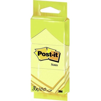 Post-it® Notes 6810GB, 38 x 51 mm, gelb, 3 Blöcke à 100 Blatt