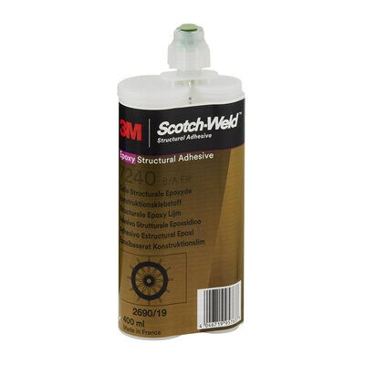 3M™ Scotch-Weld™ 2-Komponenten-Konstruktionsklebstoff auf Epoxidharzbasis 7240 FR, Schwarz, Teil B/A, 400 ml