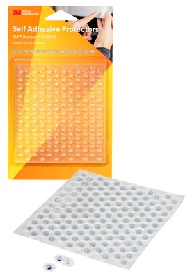 3M™ Bumpon™ SJ6553BL Elastikpuffer Mini-Pack, Transparent, 11.0x 3.05mm, 132 Stück, Klebstoff Synthetischer Kautschuk R-25