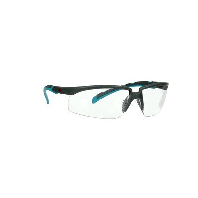 3M™ Solus™ Serie 2000, S2001SGAF-BGR, grau/türkise Bügel, Scotchgard™ Anti-Fog-Beschichtung, transparente Anti-Fog-Antikratz-Scheibe