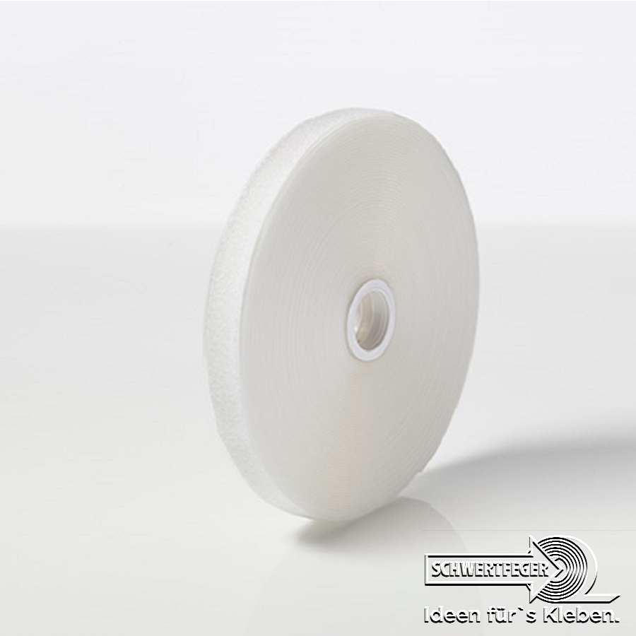 SPADA-Tec Flauschband  selbstklebend Acrylatkleber weiss 20 mm x 25 m