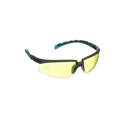 3M™ Solus™ 2000 Schutzbrille, grau/türkisfarbene Bügel, Scotchgard™ Anti-Beschlag Beschichtung (K&N), gelbe Scheibe, winkelverstellbar, S2003SGAF-BGR-EU