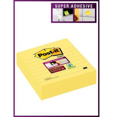 Post-it® Super Sticky Notes 675-3SCY, 101 x 101 mm, Gelb, 3 Blöcke à 70 Blatt