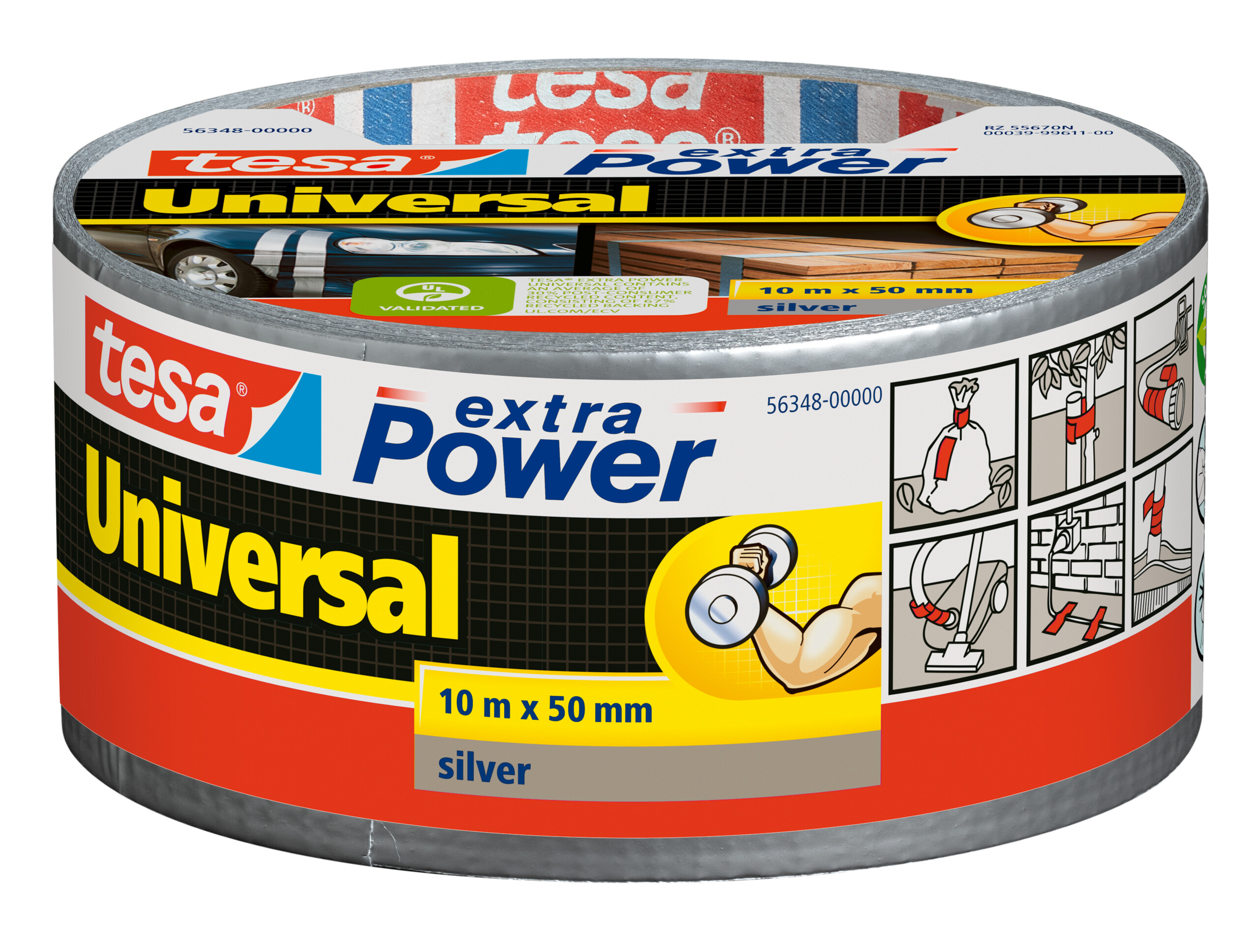 tesa 56389 extra Power Universal Eco, 50m x 50mm, silber-grau