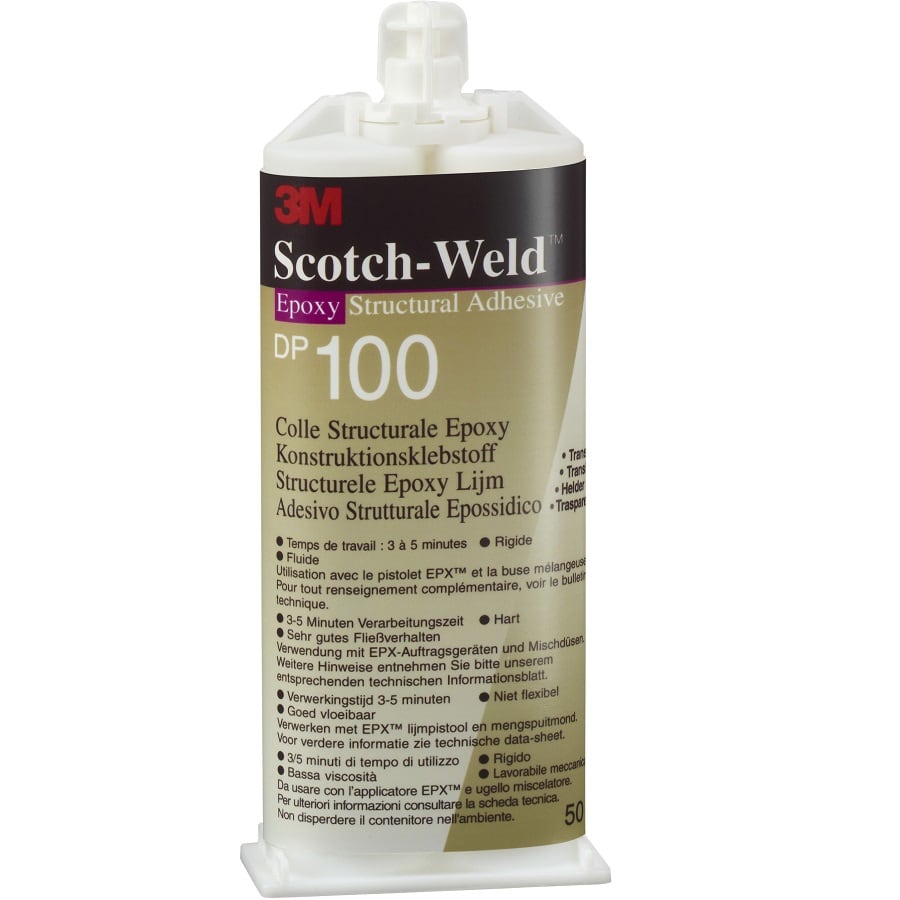 3M™ Scotch-Weld™ 2-Komponenten-Konstruktionsklebstoff auf Epoxidharzbasis DP100FR, Beige, 48.5 ml