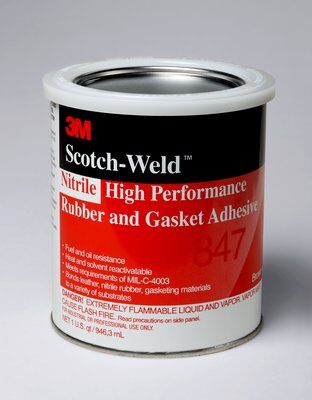 3M™ Lösemittelklebstoff auf Nitrilkautschukbasis 847, Braun, 1 L