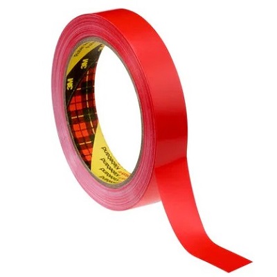 3M 6893 Scotch® PVC Verpackungsklebeband, Rot, 19 mm x 66 m, 0,057 mm