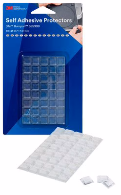 3M™ Bumpon™ SJ5308BL Elastikpuffer Mini-Pack, Transparent, 40 Stück, 12.7x 3.1mm, Klebstoff Acrylat A-20