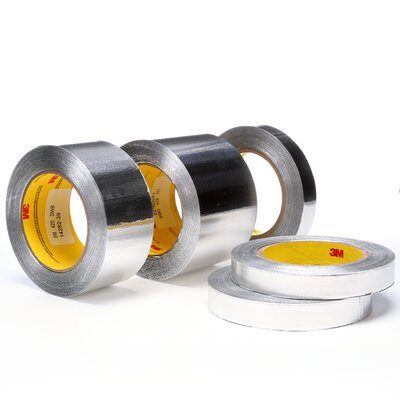 3M™ Aluminiumklebeband 425, Silber, 75 mm x 55 m, 0.12 mm