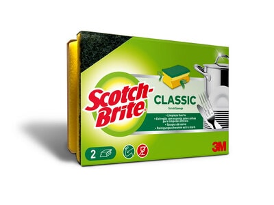 Scotch-Brite® Classic Griffschwamm, 2 Stück pro Packung Scotch-Brite® Classic Griffschwamm, 2 Stück pro Packung