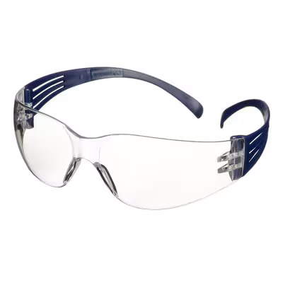 3M™ SecureFit™ 100 Schutzbrille, blaue Bügel, Antikratz-Beschichtung, transparente Scheibe, SF101AS-BLU-EU