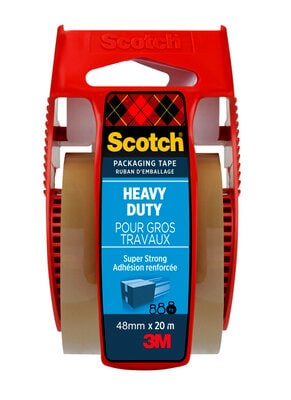   Scotch® Extra starkes Verpackungsklebeband, Braun, 48 mm x 20,3 m, 1 Rolle auf Handabroller