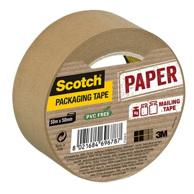 3M Scotch® Verpackungsklebeband aus Papier, braun, 50 mm x 50 m, 1 Rolle
