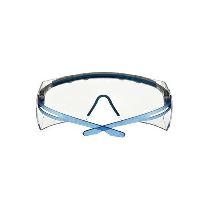 3M™ SecureFit™ 3700 Überbrille, blaues Gestell, integrierter Augenbrauenschutz, Scotchgard™ Antibeschlag-/Antikratz-Beschichtung (K&N), klare Scheibe, SF3701XSGAF-BLU